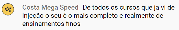 Depoimento de aluno